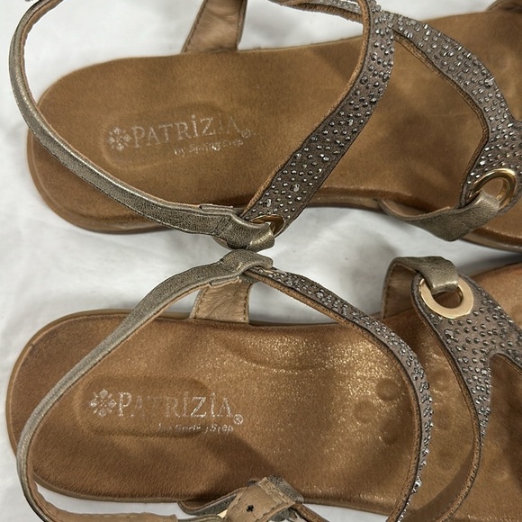 Patrizia by Spring Step Bronze Crystal Strappy Flat Sandals, 9 - Picture 9 of 9